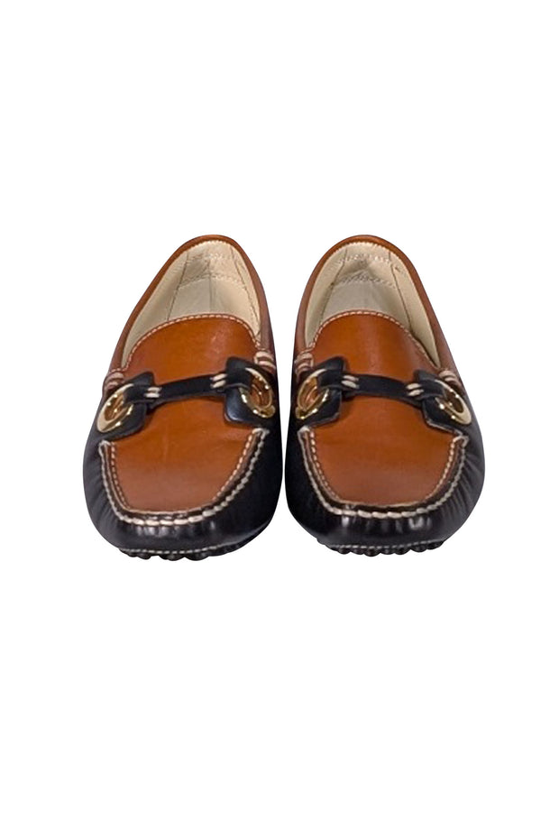 Tod's - Tan & Black Leather Loafers Sz 7