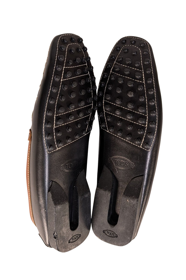 Tod's - Tan & Black Leather Loafers Sz 7
