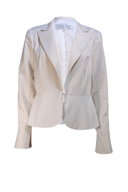 Trina Turk - Ivory Metallic Fluted Blazer Sz 12