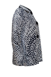 Lafayette 148 - Black & White Polka Dot Oversized Jacket Sz 2 - Current Boutique