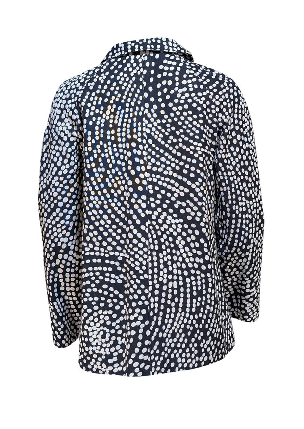 Lafayette 148 - Black & White Polka Dot Oversized Jacket Sz 2 - Current Boutique