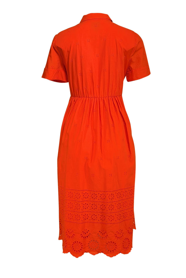 Kate Spade - Orange Eyelet Midi Dress Sz M Kate Spade - Orange Eyelet Midi Dress Sz M
