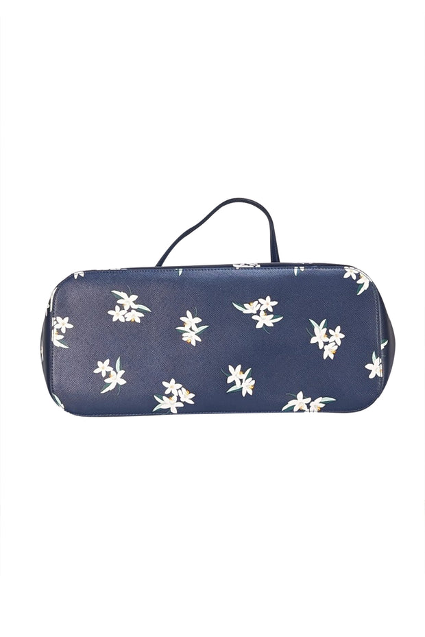 Kate Spade - Navy w/ White Floral Print Tote Bag - Current Boutique