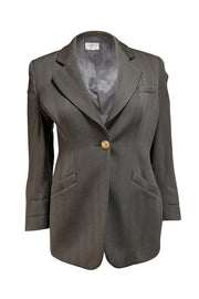 Armani Collezioni - Army Green Single Button Blazer Sz 2