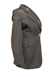 Armani Collezioni - Army Green Single Button Blazer Sz 2