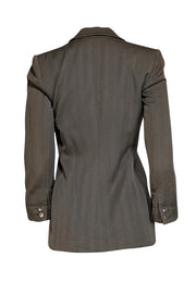 Armani Collezioni - Army Green Single Button Blazer Sz 2