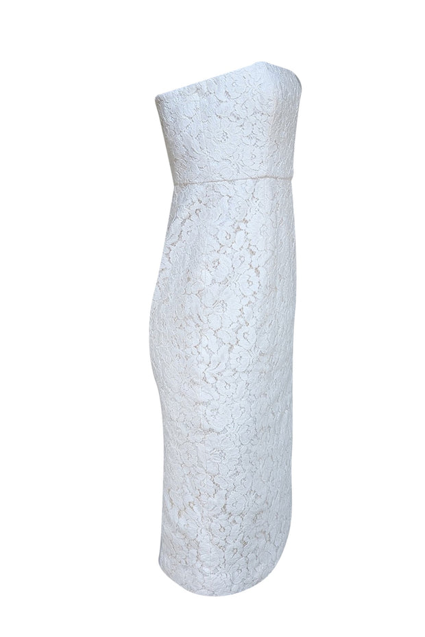 Veronica Beard - White Lace "Sanaz" Strapless Dress Sz 6 - Current Boutique