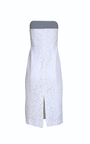 Veronica Beard - White Lace "Sanaz" Strapless Dress Sz 6 - Current Boutique