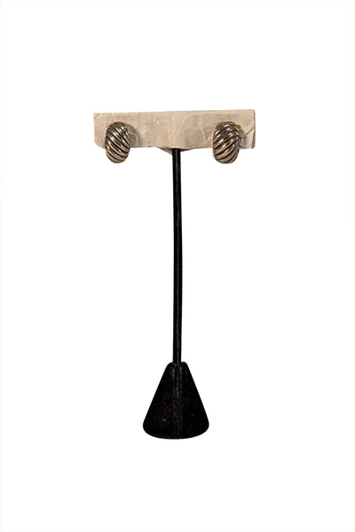 David Yurman - Sterling Silver Cable Huggie Earrings - Current Boutique