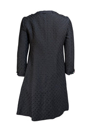 Moschino Cheap & Chic - Black Jacquard Gem Embellished Coat Sz 6