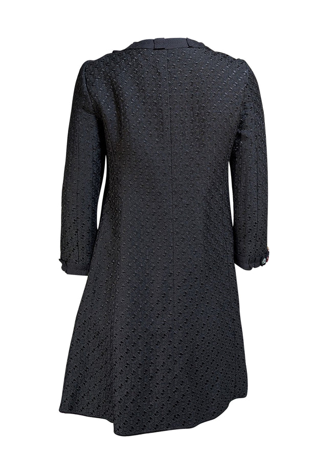 Moschino Cheap & Chic - Black Jacquard Gem Embellished Coat Sz 6