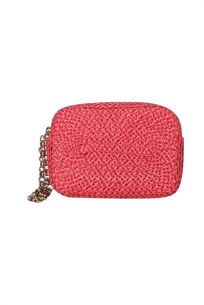 Eric Javits - Coral Pink Raffia Wristlet - Current Boutique
