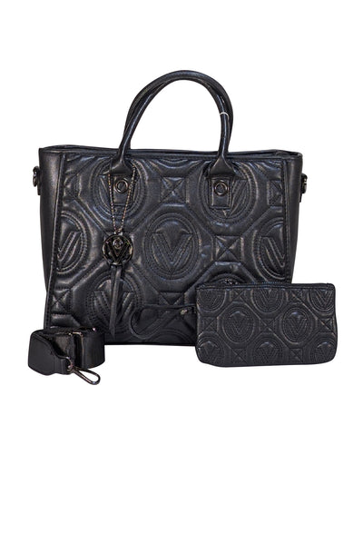 Valeninto Orlandi - Black Quilted Satchel Bag