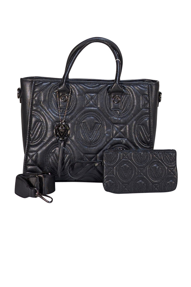 Valeninto Orlandi - Black Quilted Satchel Bag