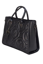 Valeninto Orlandi - Black Quilted Satchel Bag