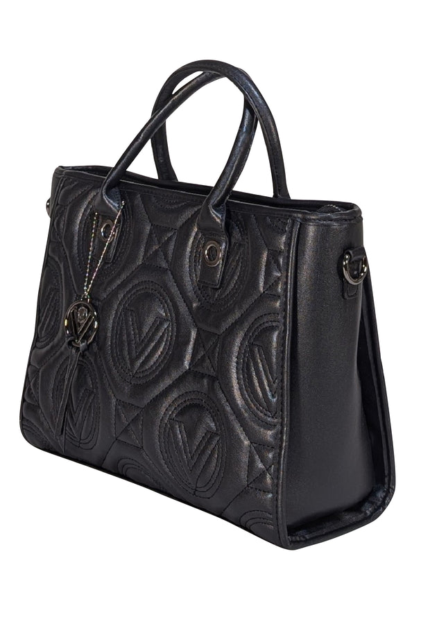 Valeninto Orlandi - Black Quilted Satchel Bag