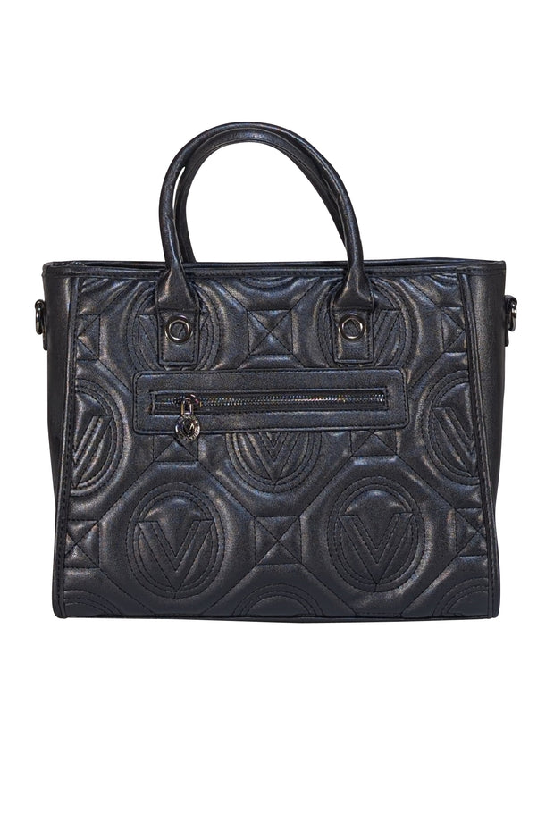 Valeninto Orlandi - Black Quilted Satchel Bag