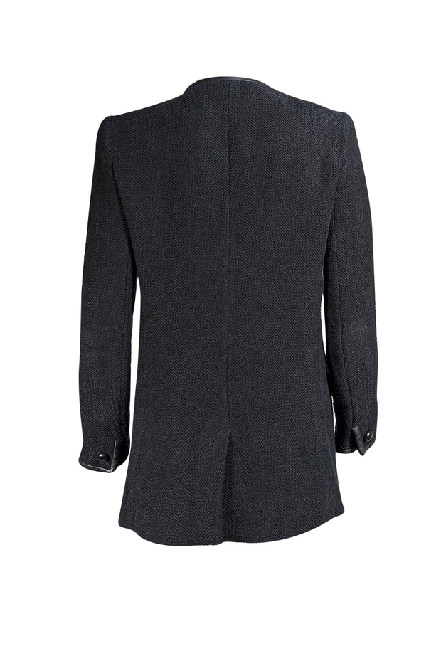 Isabel Marant - Black Herringbone Double Breasted Jacket Sz 10 - Current Boutique