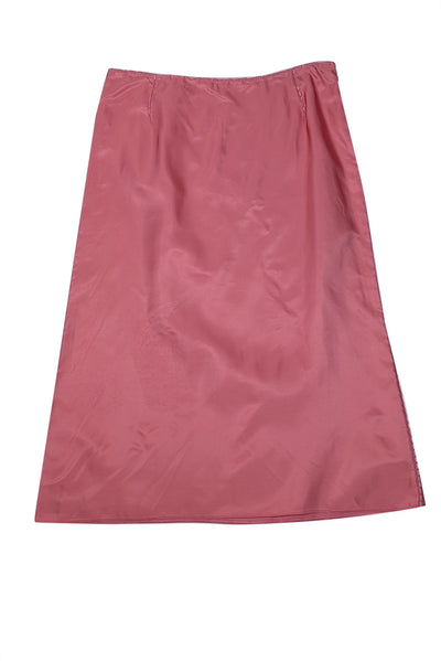 Prada - Pink Embellished Silk Bias Skirt Sz 10 - Current Boutique
