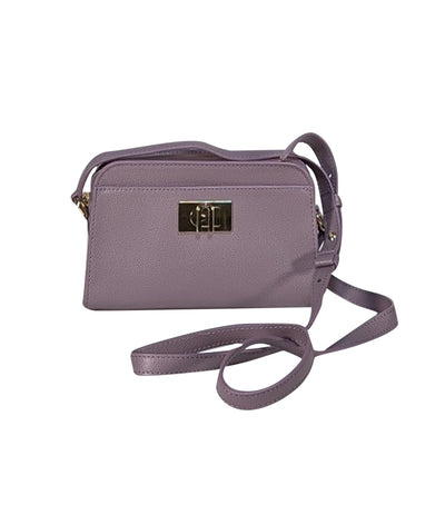 Furla - Lavender Purple Textured Leather Crossbody Bag - Current Boutique