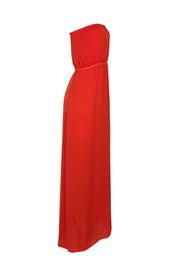 Toy G - Red-Orange Strapless Maxi Dress Sz 4 - Current Boutique