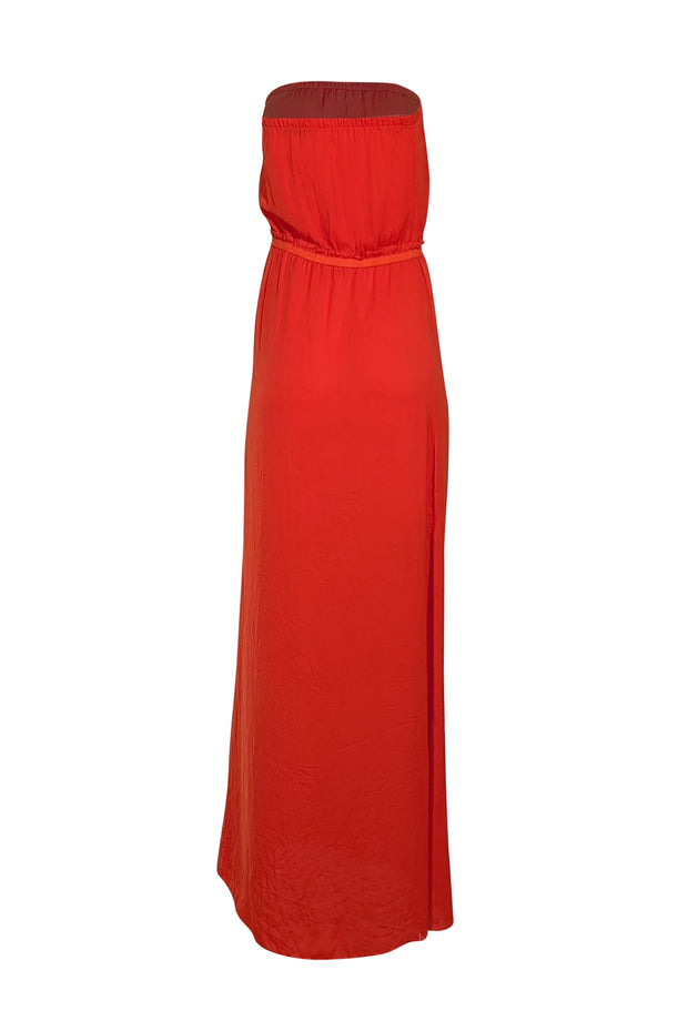 Toy G - Red-Orange Strapless Maxi Dress Sz 4 - Current Boutique