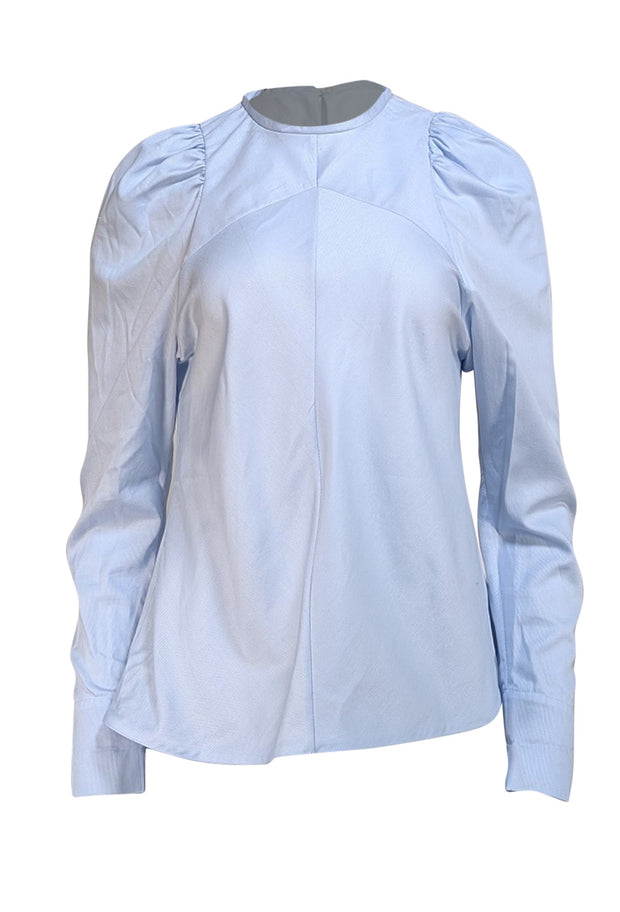 Tish Cox - Pale Blue Long Sleeve "Mia" Shirt Sz XS - Current Boutique
