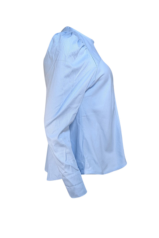 Tish Cox - Pale Blue Long Sleeve "Mia" Shirt Sz XS - Current Boutique