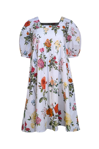 Rachel Antonoff - White Multi Rose Print "Susannah" Mini Dress Sz XS - Current Boutique