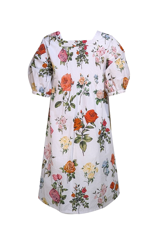 Rachel Antonoff - White Multi Rose Print "Susannah" Mini Dress Sz XS - Current Boutique