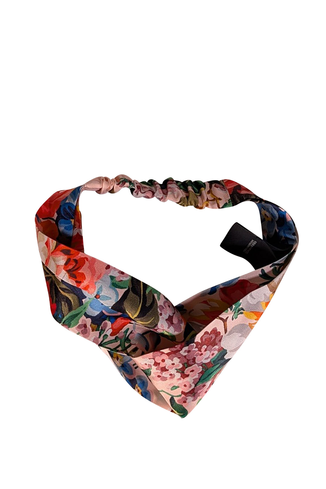 Gucci - Pastel Punk & Multicolor Floral Knot Front Silk Headband display picture 1