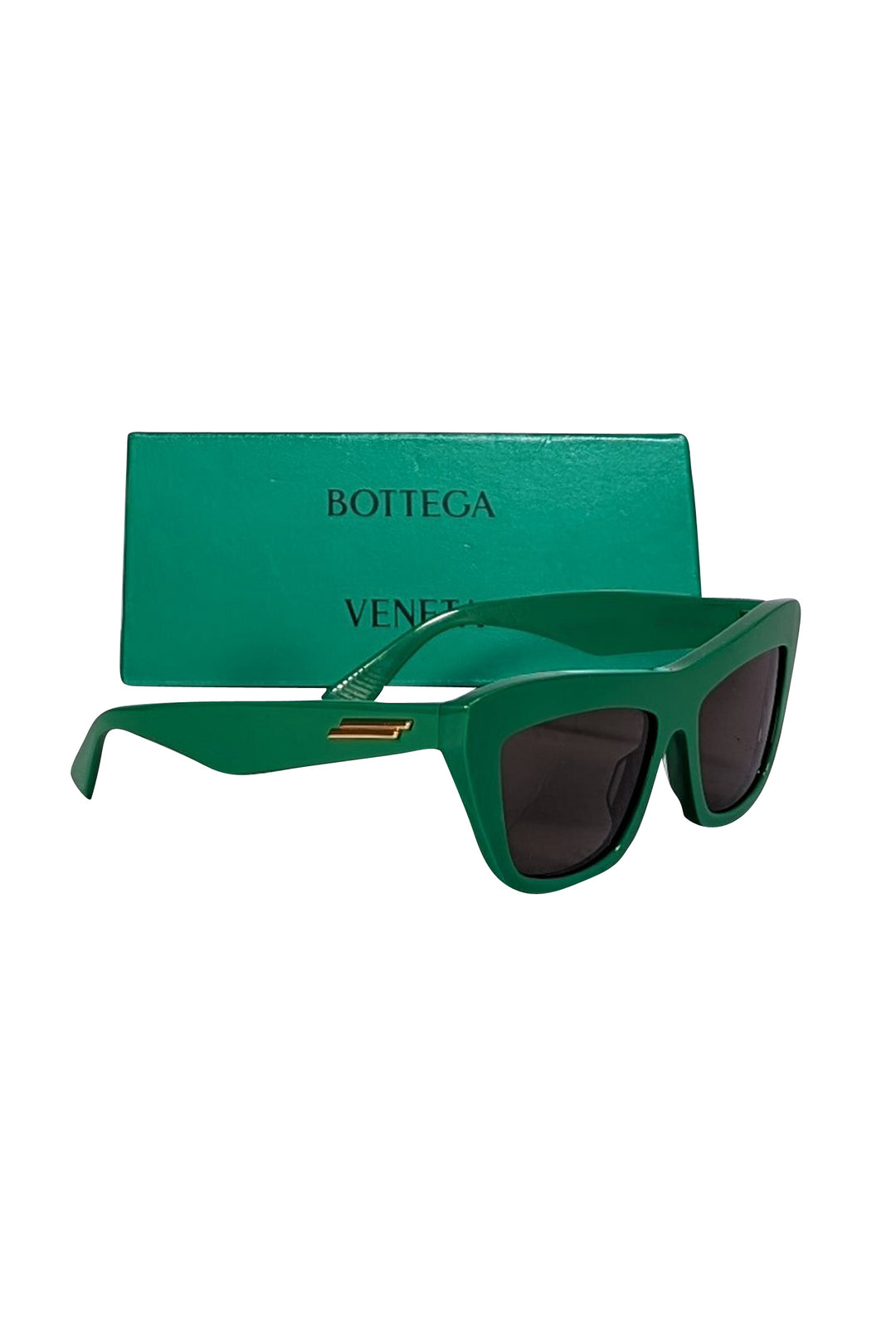 Bottega Veneta - Kelly Green Square Sunglasses | Current  display picture 1