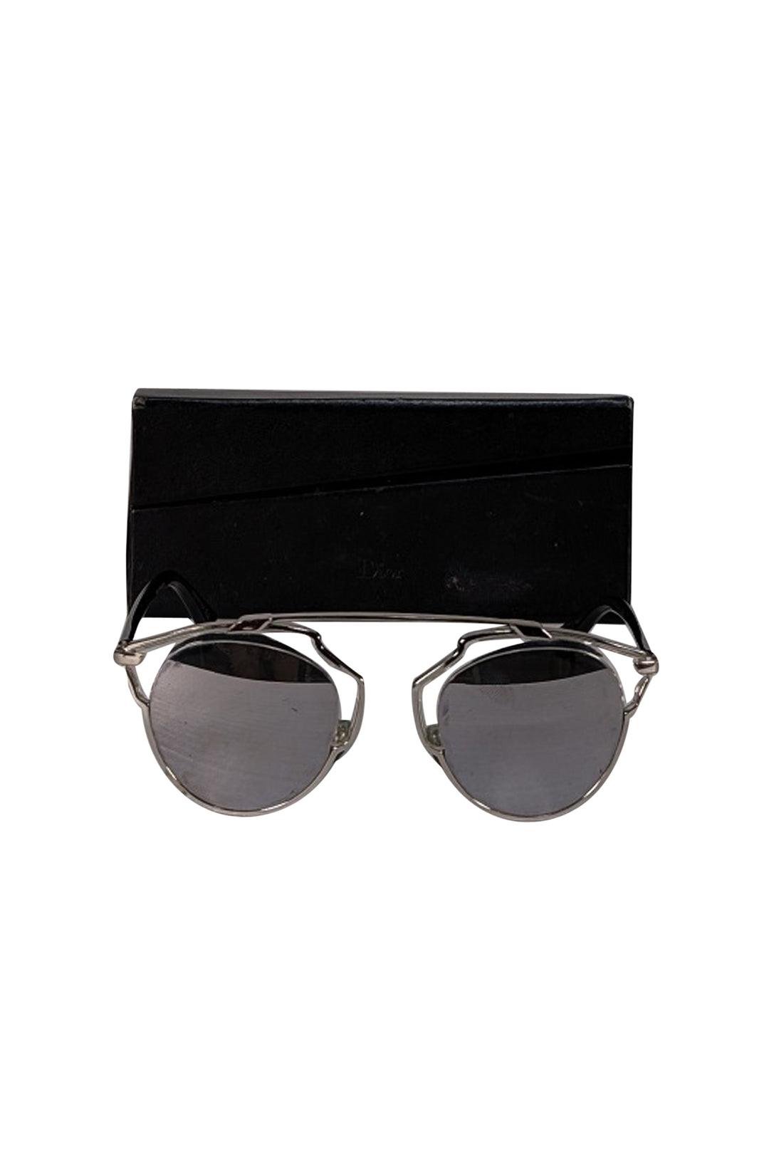 Christian Dior - Silver Metallic Aviator Sunglasses | Current Boutique