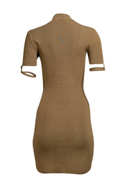 Jacquemus - Olive Green Mock Neck "La Robe Torre" Mini Dress Sz 4 - Current Boutique