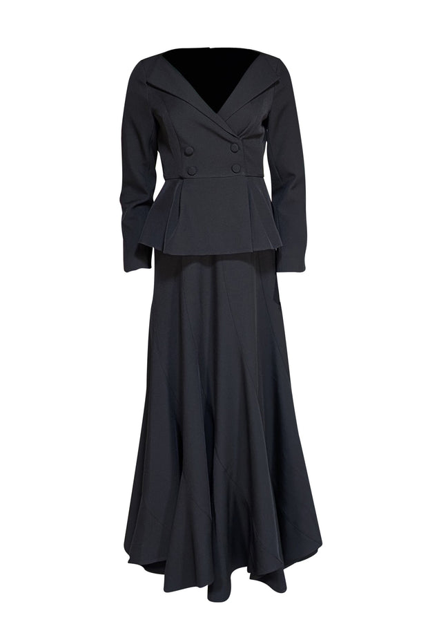 Tuckernuck - Black Blazer Suit Style Maxi Dress Sz S Tuckernuck - Black Blazer Suit Style Maxi Dress Sz S