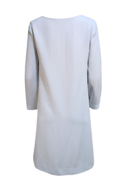 Theory - Pale Blue Paneled Crepe Shift Dress Sz M - Current Boutique