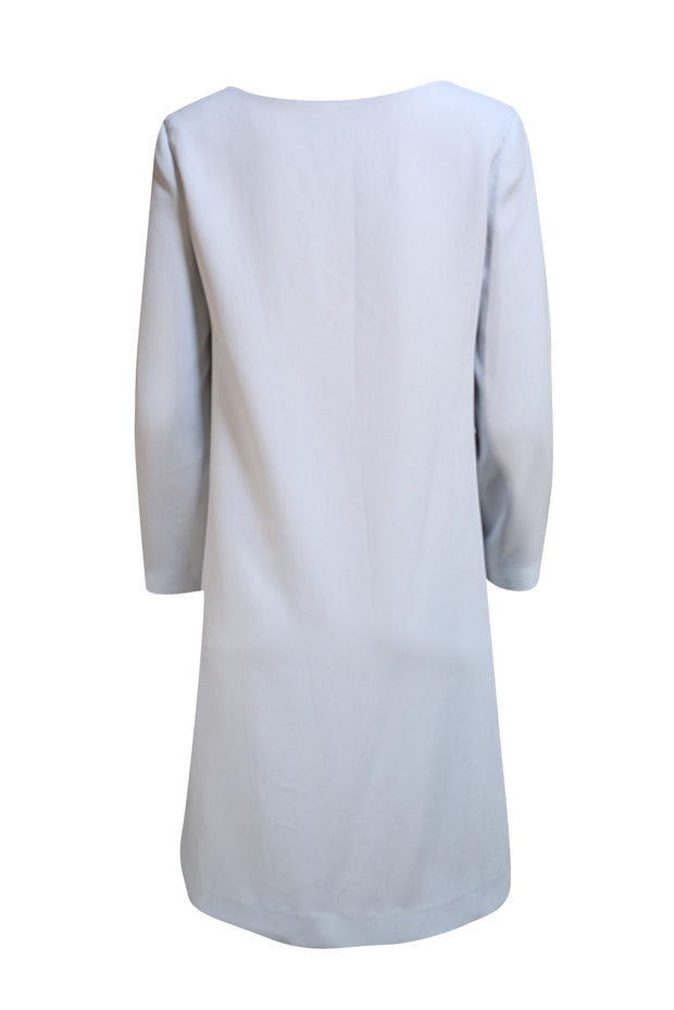 Theory - Pale Blue Paneled Crepe Shift Dress Sz M - Current Boutique