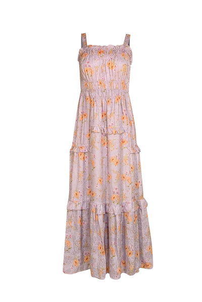 Rebecca Taylor - Lavender & Peach Floral Sleeveless "Emilia" Dress Sz 0 - Current Boutique
