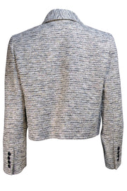 Alice & Olivia - Gold Multi Tweed Cropped "Amelia" Blazer Sz L - Current Boutique