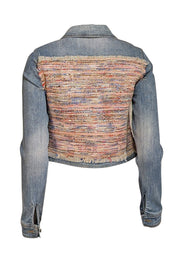 Ramy Brook - Blue & Multicolor Tweed Denim Jacket Sz XS