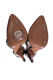 Missoni - Black & Pink Mesh Pointed Toe Strappy Pumps Sz 6 - Current Boutique