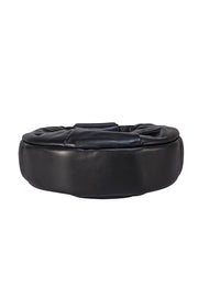 Staud - Black Leather Ruched Handbag