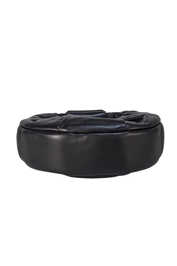 Staud - Black Leather Ruched Handbag