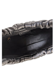 Staud - Black Leather Ruched Handbag