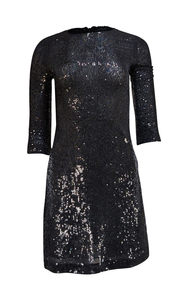 tory burch black mini dress Tory Burch Long-sleeve Mini Dress