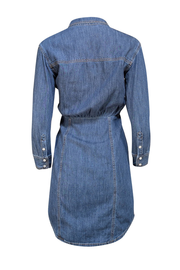 Veronica Beard - Blue Denim Chambray Long Sleeve Dress Sz 2 - Current Boutique
