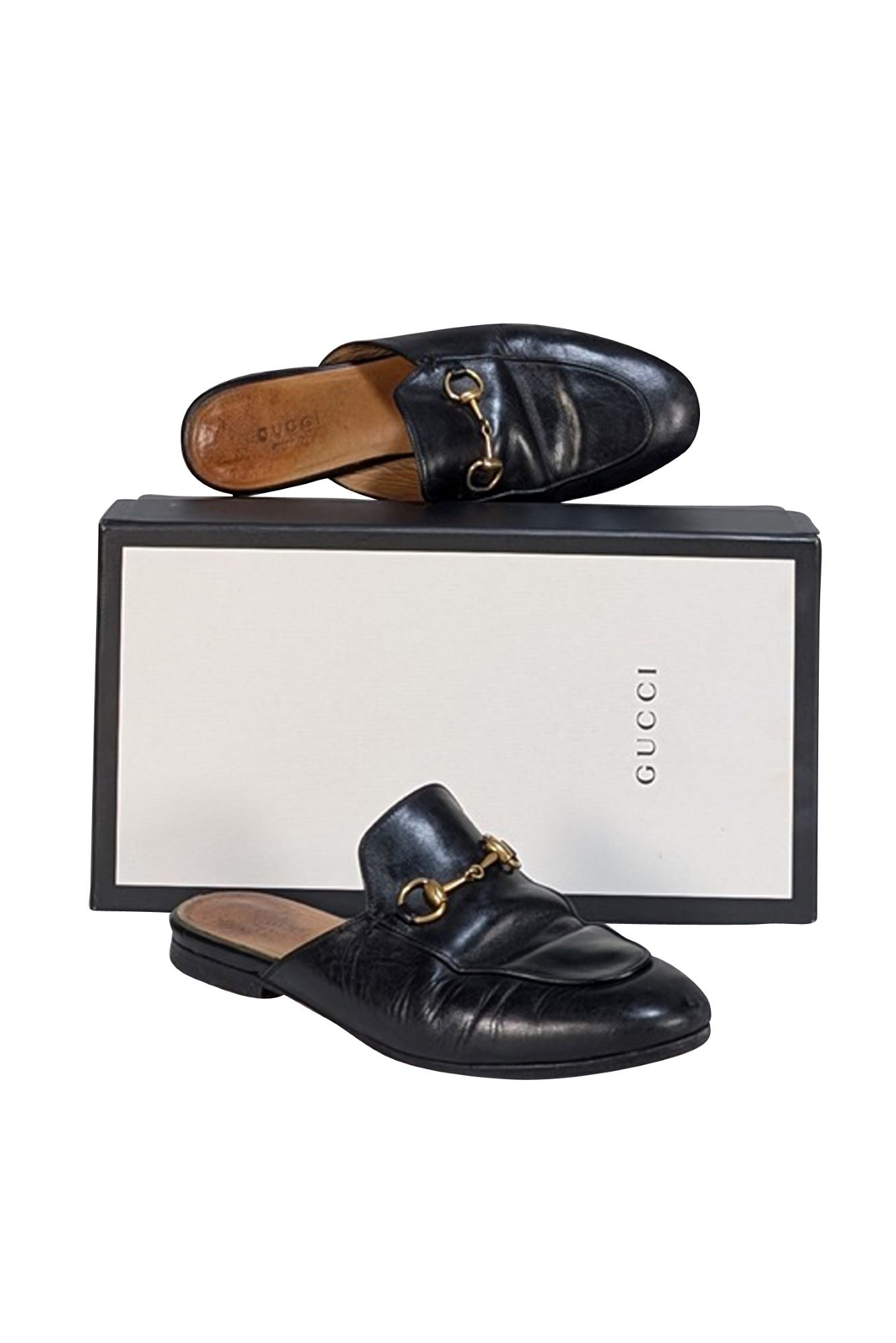 Gucci - Black Leather Mule Loafers Sz 7 | Current Boutique