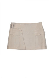 A.L.C. - Beige "Conan" Cargo Wrap Mini Skirt Sz 0 - Current Boutique