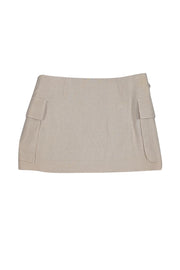 A.L.C. - Beige "Conan" Cargo Wrap Mini Skirt Sz 0 - Current Boutique