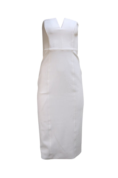 Veronica Beard - Ivory Strapless Midi Dress Sz 2 - Current Boutique
